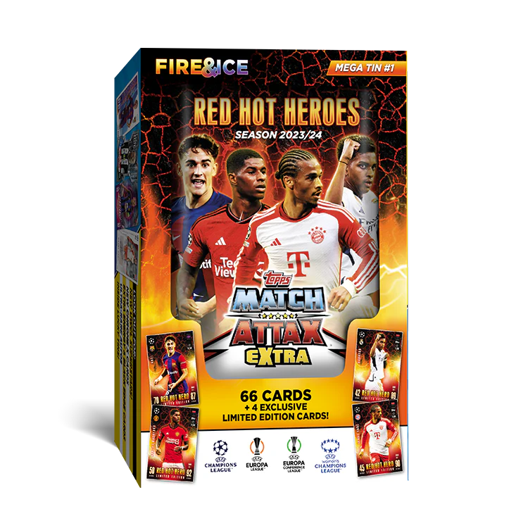 Match Attax Extra 2024 - Mega Tin - Red Hot Heroes