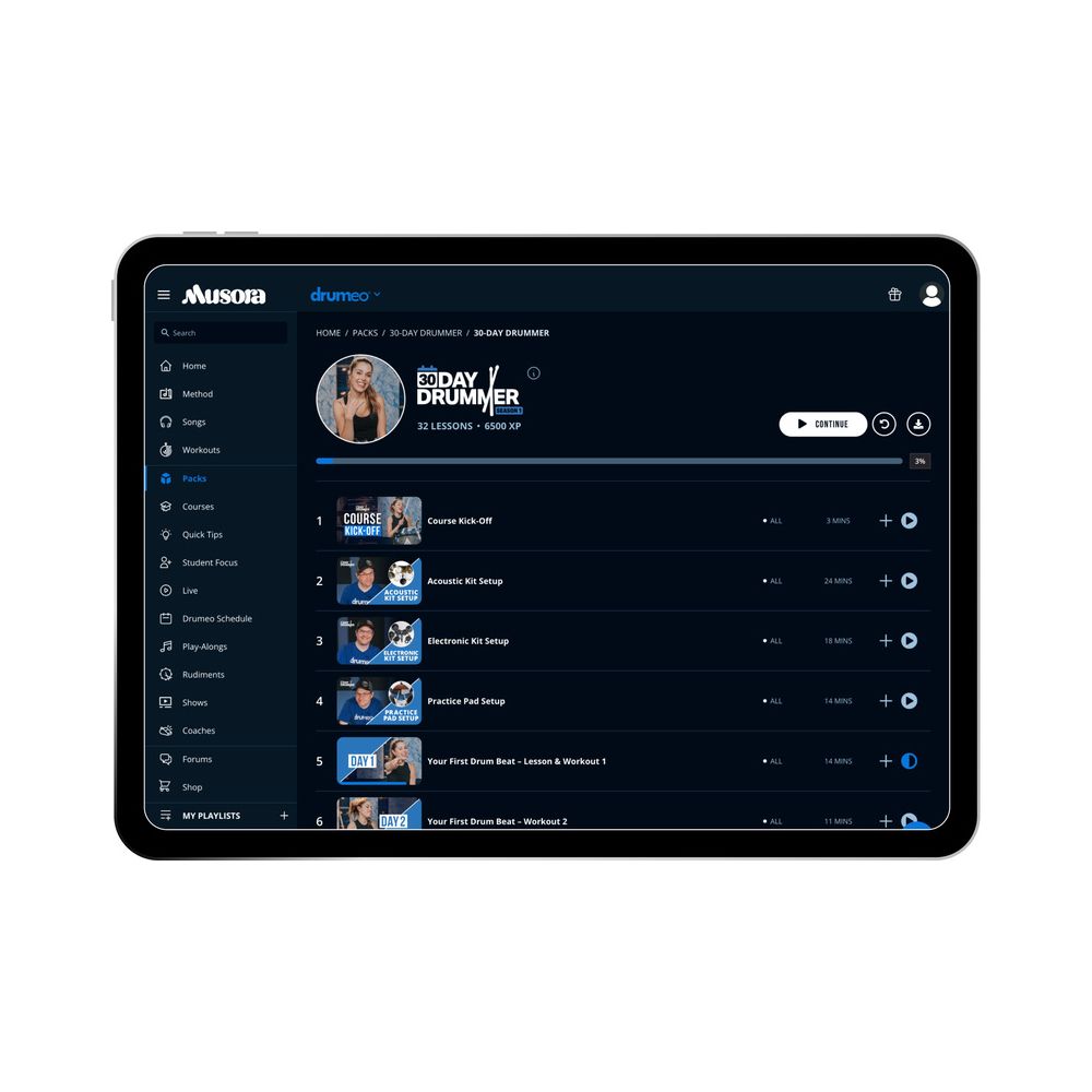 Drumeo Drumeo+ Annual Membership – Thomann Ireland