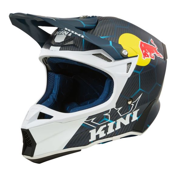 Casque cross Kini Red Bull MXC2 2.0 2025 - Blanc / BleuRef : KRB0136