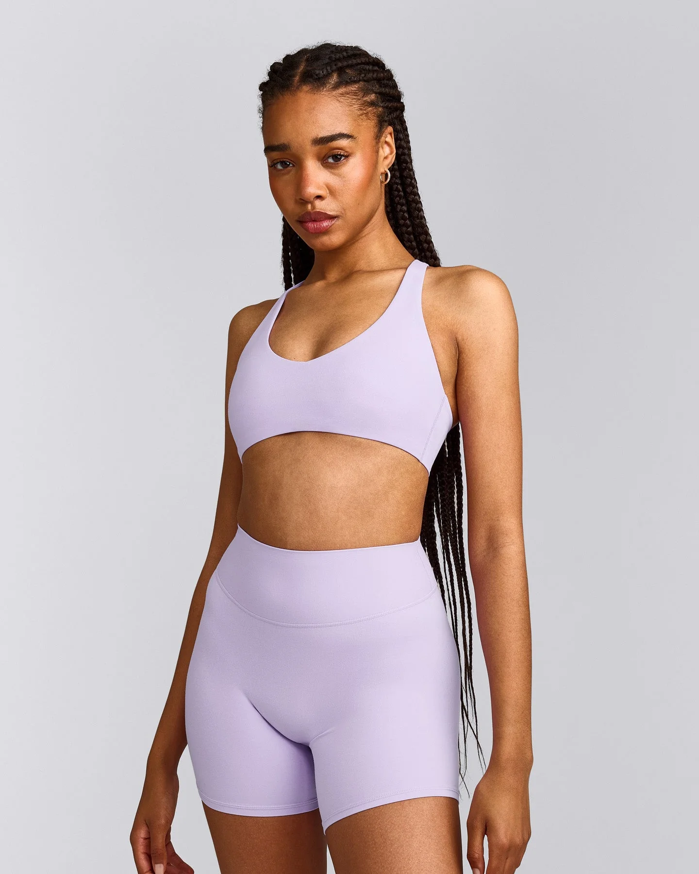 SoftMotion™ Bralette with Grey Logo | Lavender Purple