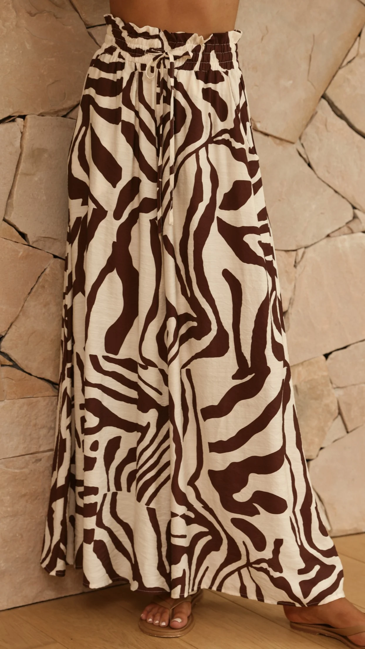 Avery Wide Leg Pants - Luna Mocha