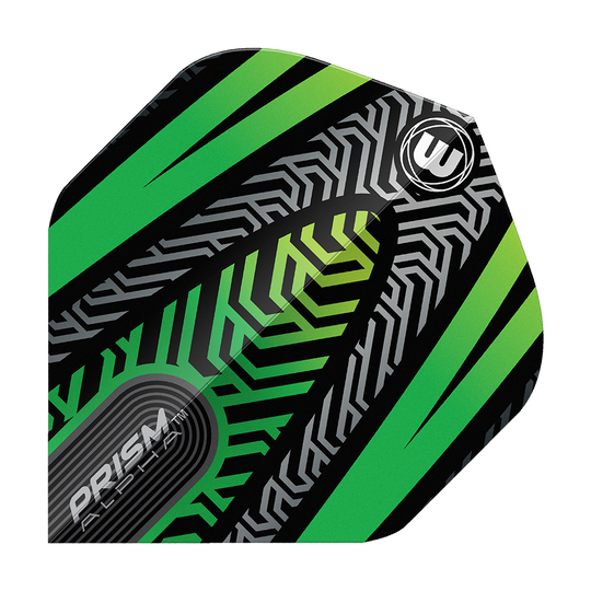 Winmau Prism Alpha Black Green No. 2 Standard Flights