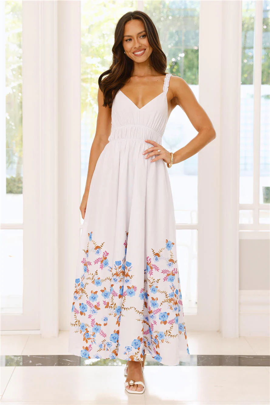 Sundrop Springs Midi Dress White