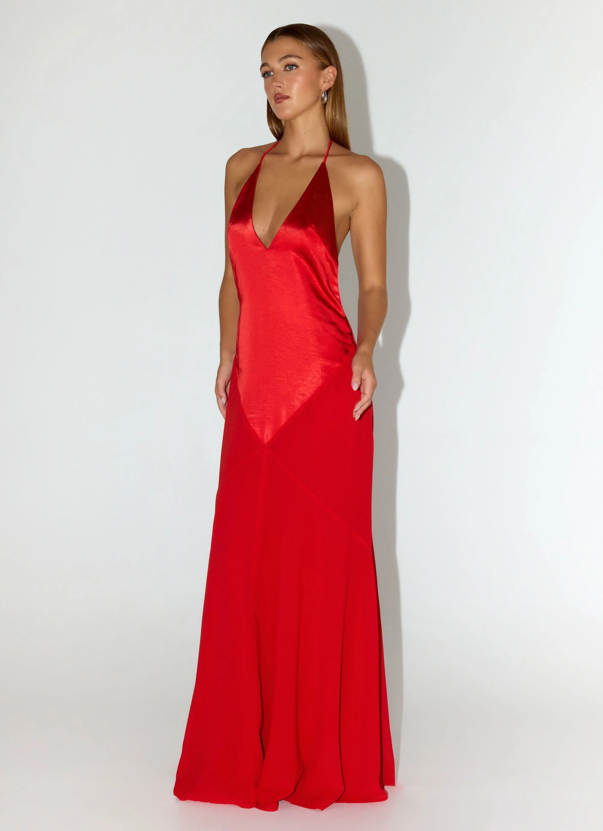Leilah Maxi Dress - Cherry