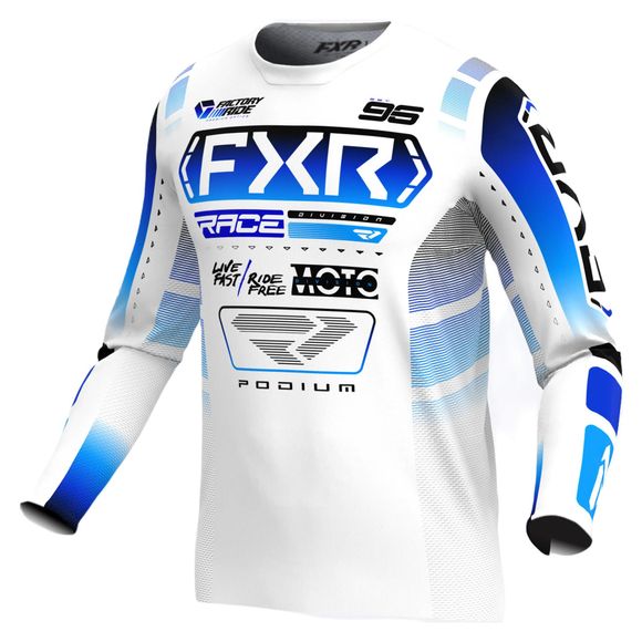FXR PODIUM MX 25 2025 cross jersey - White / BlueRef: FXR0835