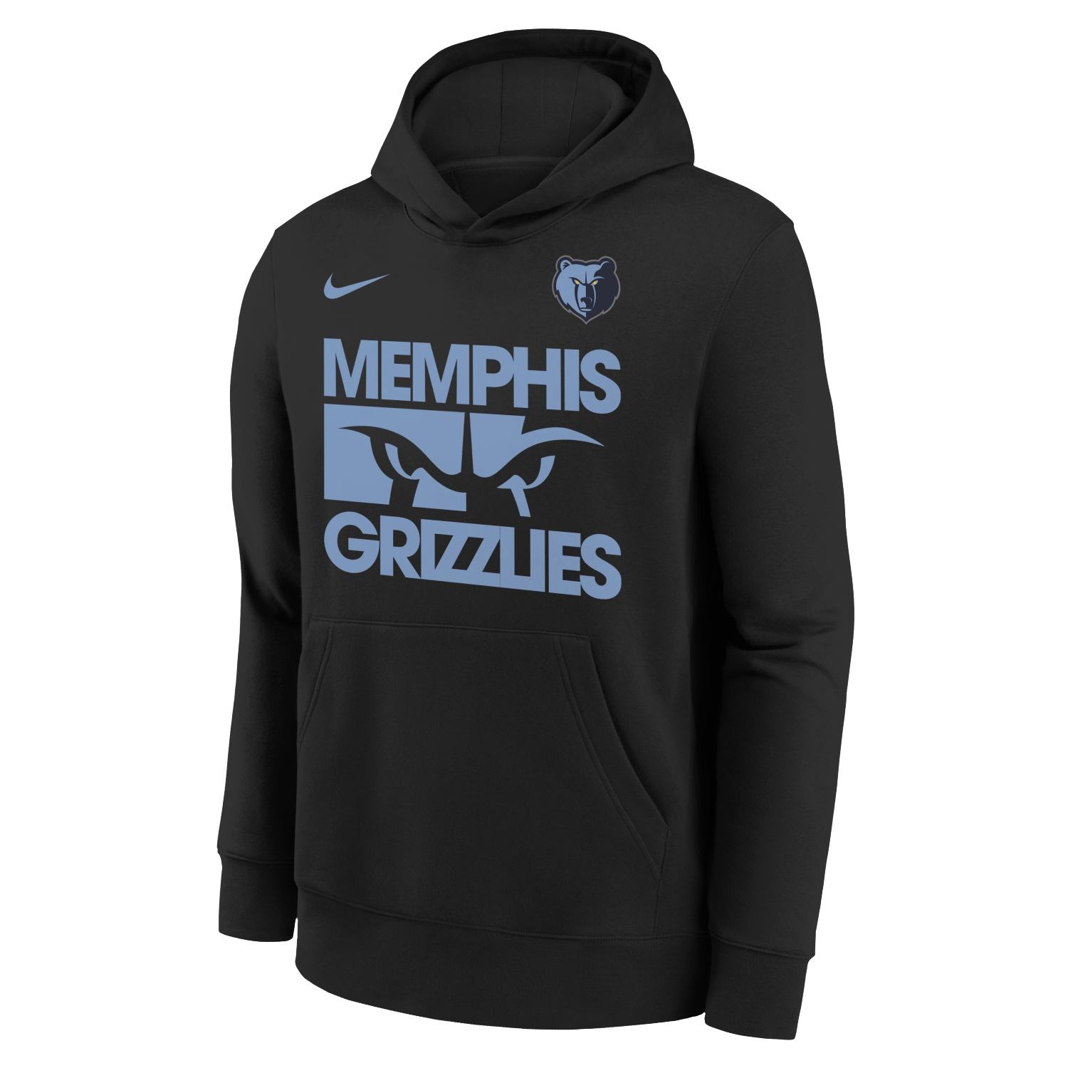 Memphis Grizzlies NBA Courtside Nike Club Hoodie Black (YOUTH)