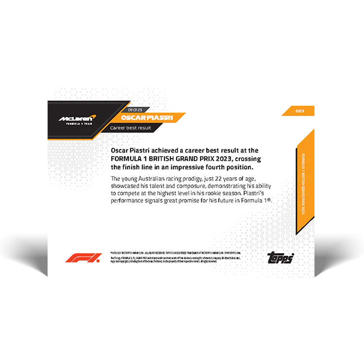 Topps UK - Career best result - F1 TOPPS NOW® Card #29