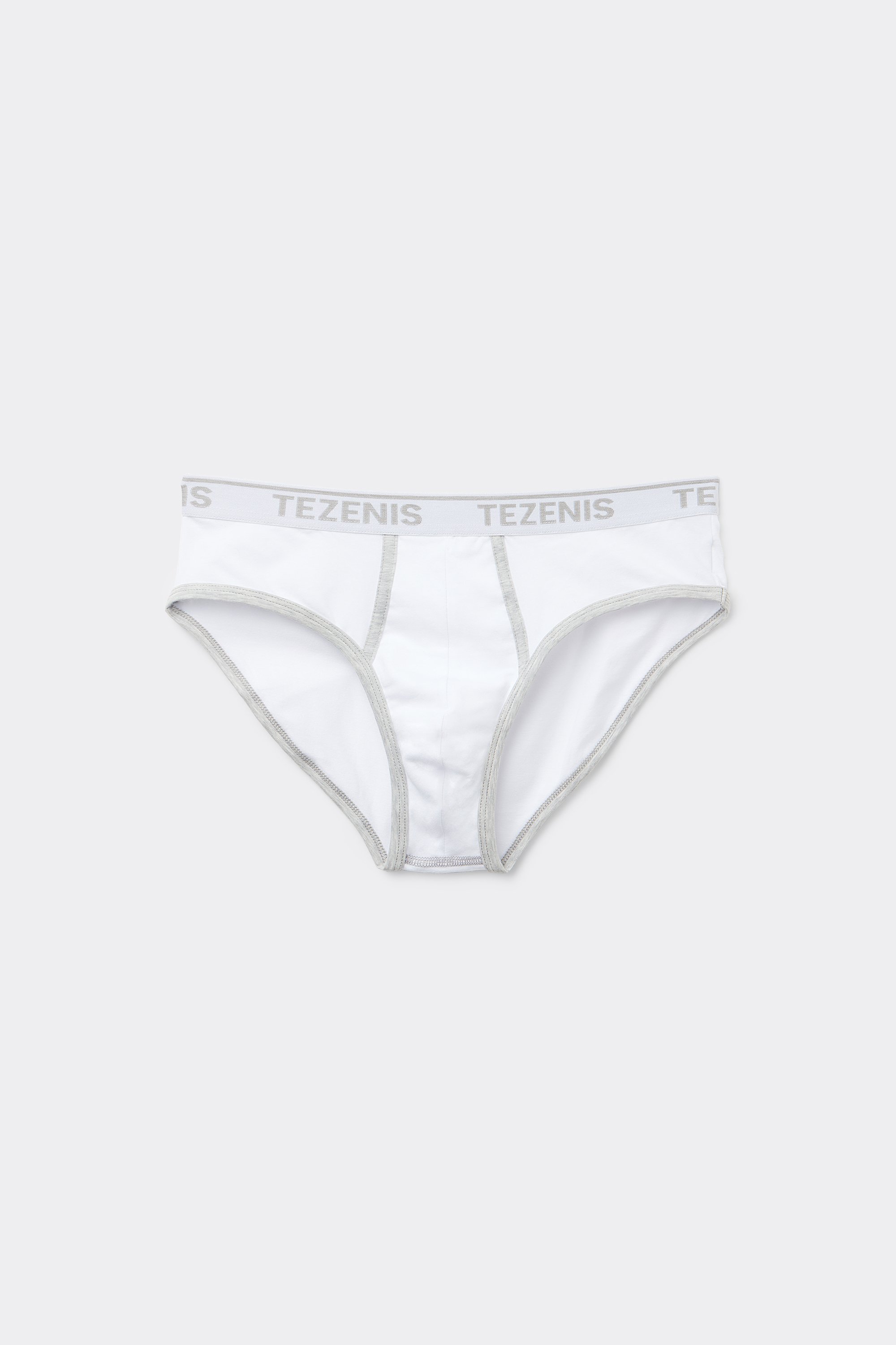 Organic Cotton Briefs with Contrasting Trim and Logo