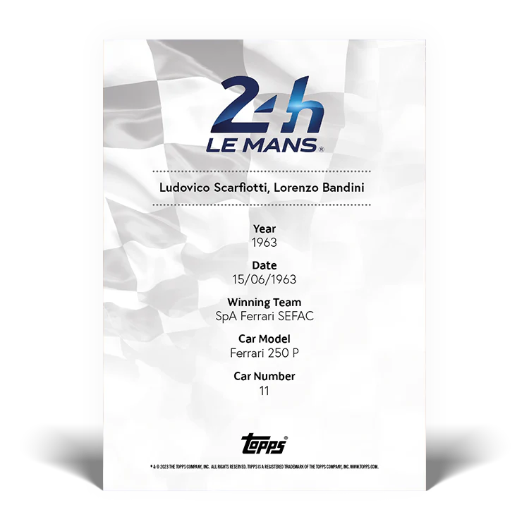 2023 Topps 24H of Le Mans Poster Art #18 - Topps UK