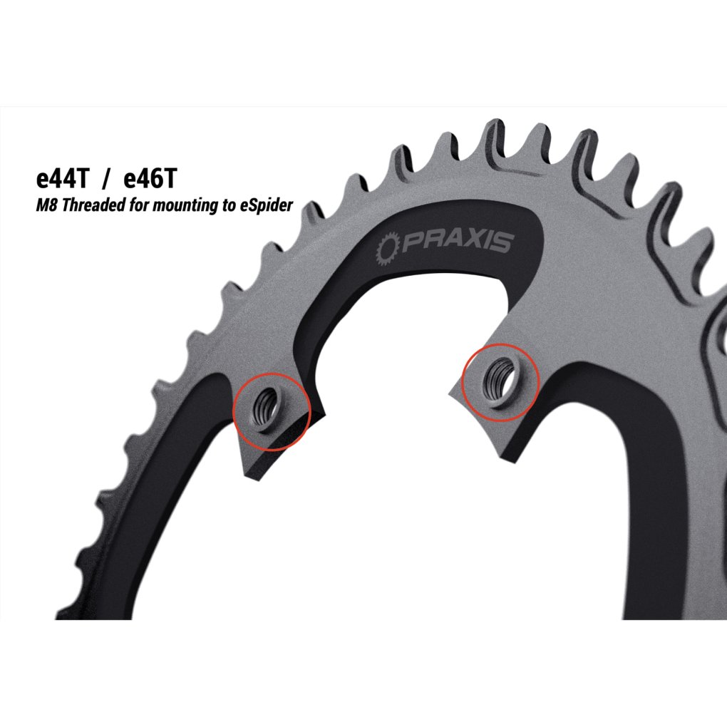 Praxis Works eRing Chainring - E-Road | 5x BCD 110 | 1x 10/11/12s - 44T