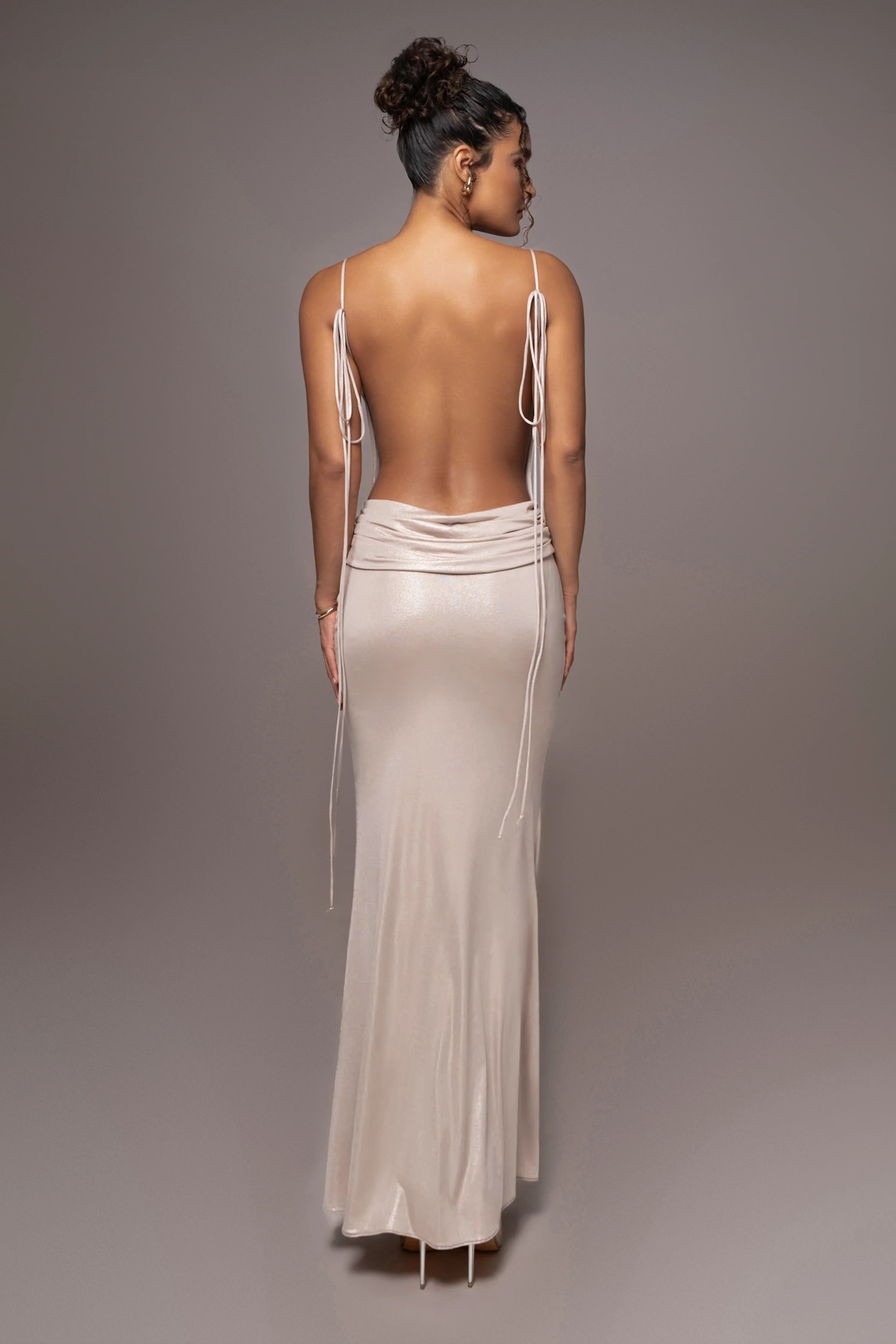 Champagne Heart of Gold Maxi Dress
