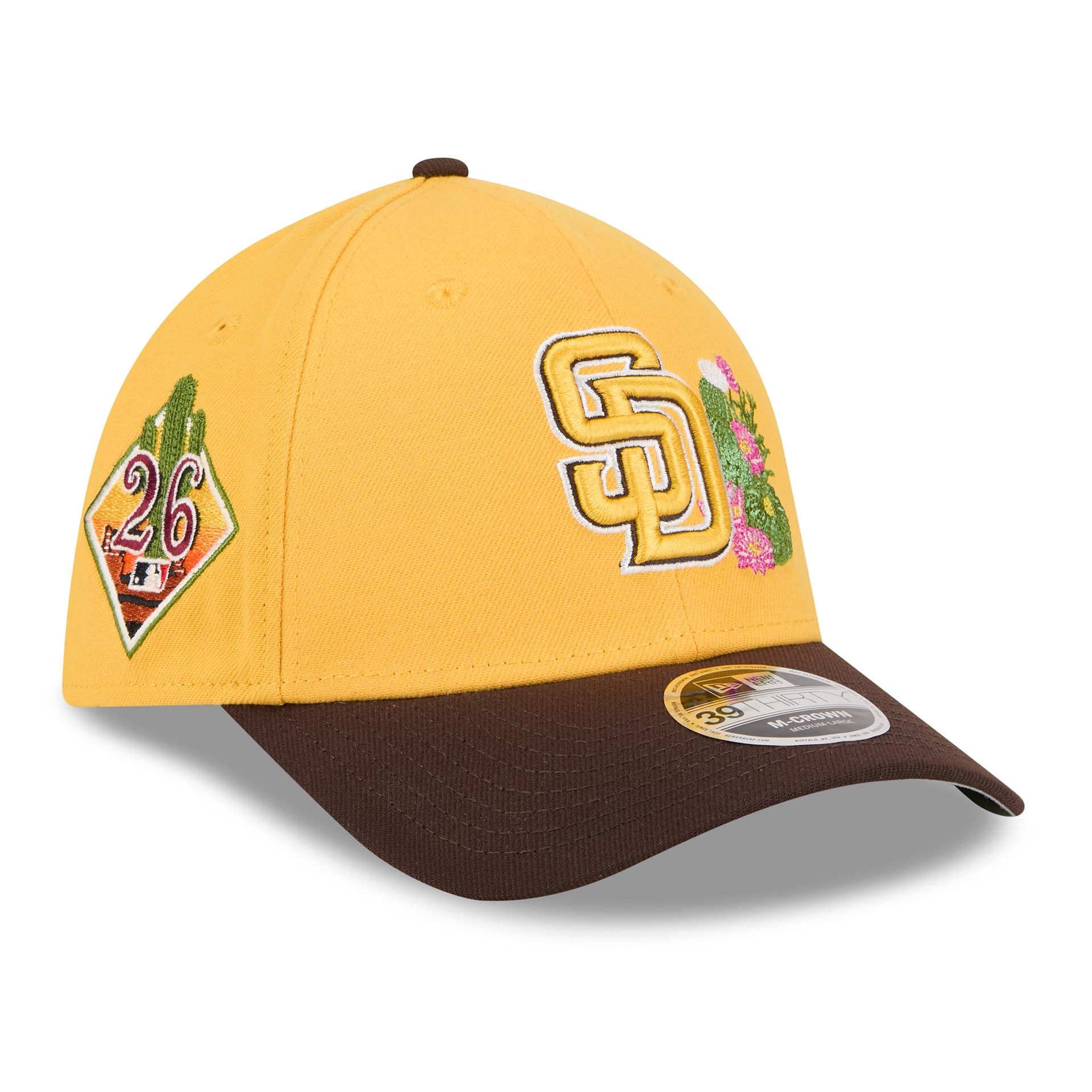 San Diego Padres 2026 MLB Spring Training 39THIRTY M-Crown Flex Cap Yellow