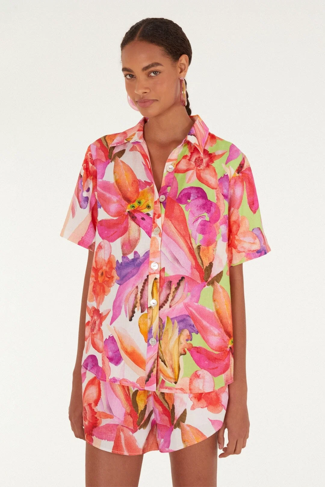 Multicolor Artsy Flora Shirt