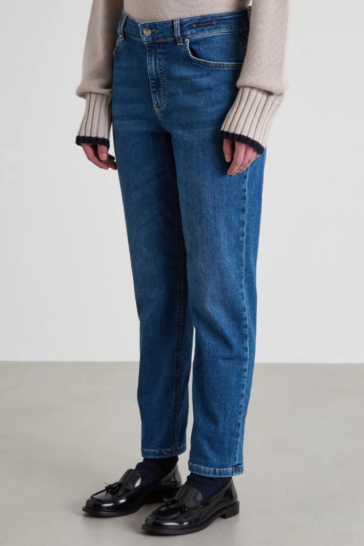Stretch boyfriend jeans - BLUE