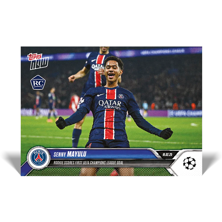 Senny Mayulu - Rookie scores first UEFA Champions League goal - 24/25 UCL Topps NOW® Card 106