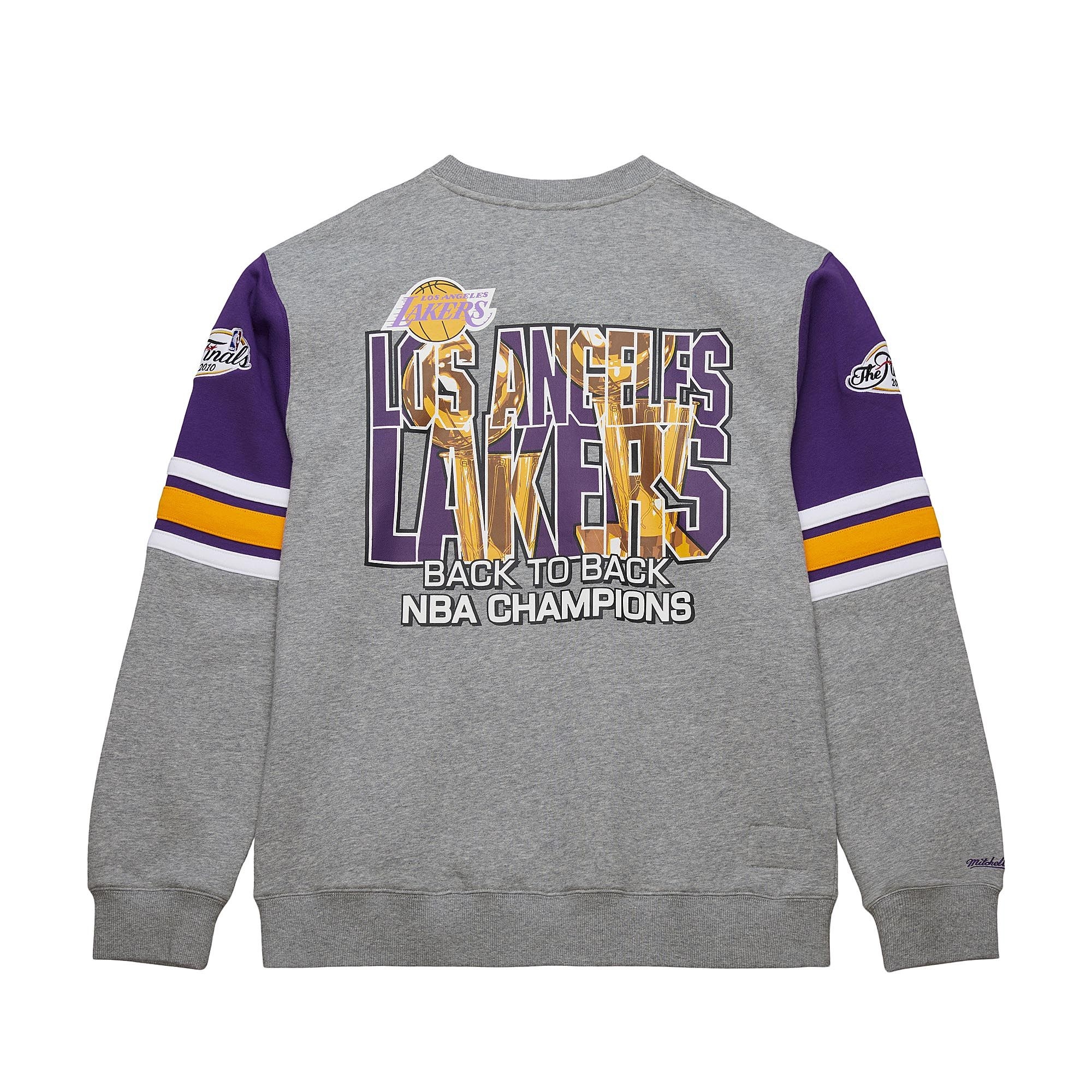Los Angeles Lakers Mitchell & Ness All Over 4.0 Crew NBA Pullover Gray
