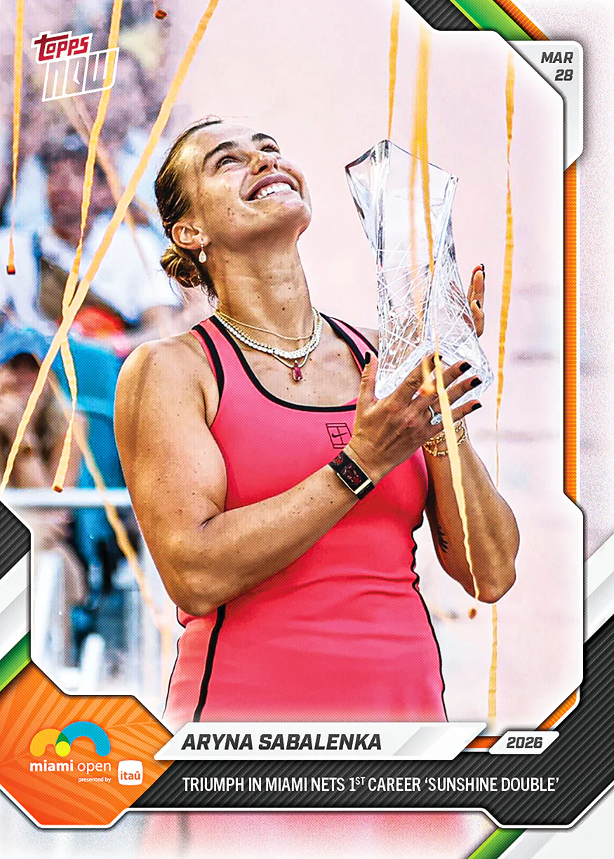 Aryna Sabalenka - 2026 Topps NOW® Tennis - Card 13 - PR: 2214