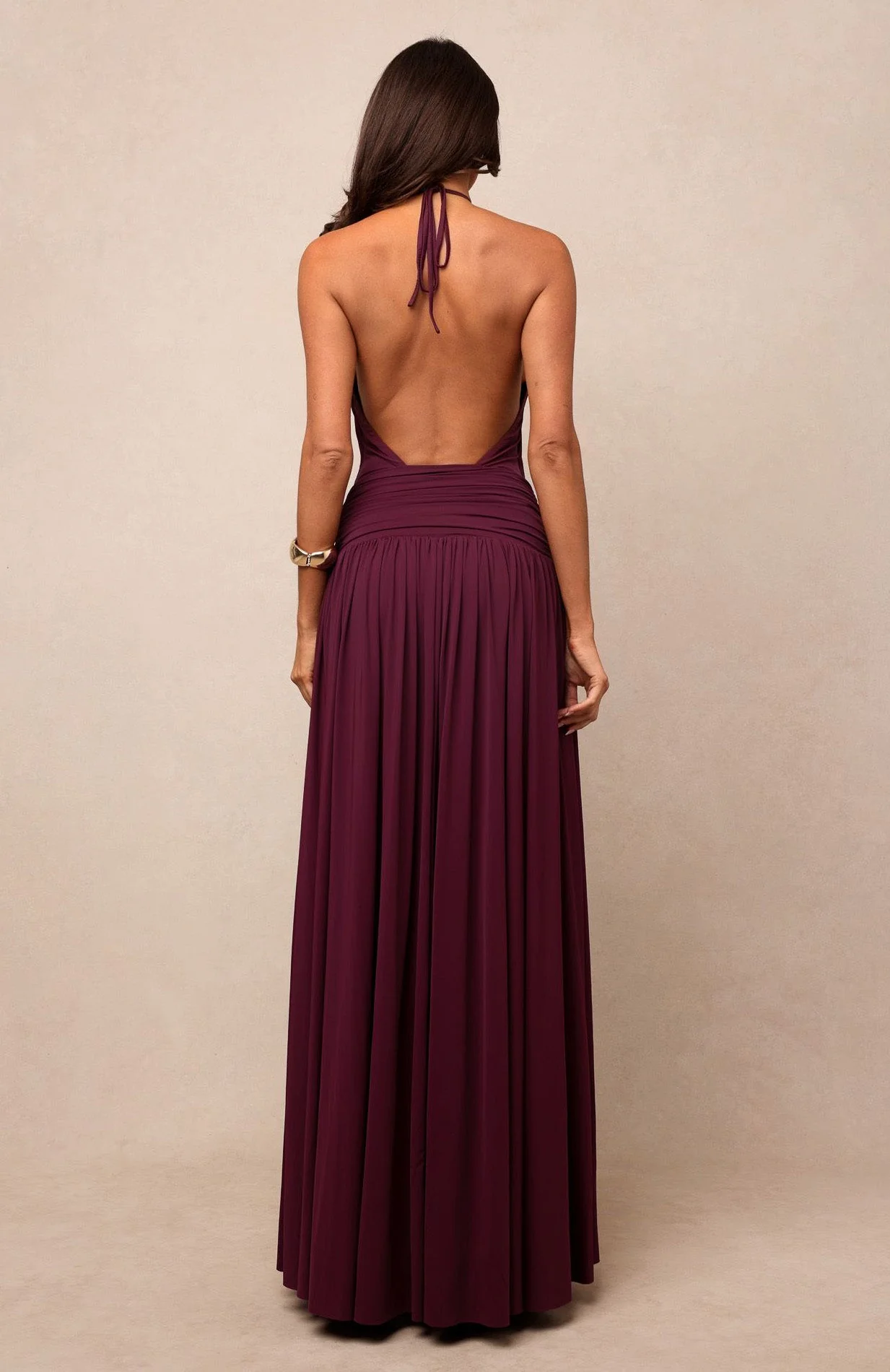 Lost In The Tide Maxi Dress Dark Cherry