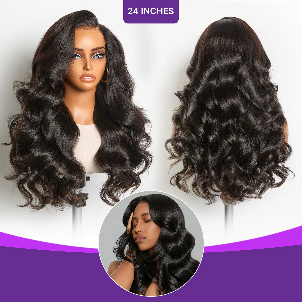 MyOwn-Fit? PartingMax Glueless Wig 180% Density Loose Body Wave / Light Yaki Straight Ready to Go 7x6 Closure HD Lace Pre Cut & Plucked & Bleached