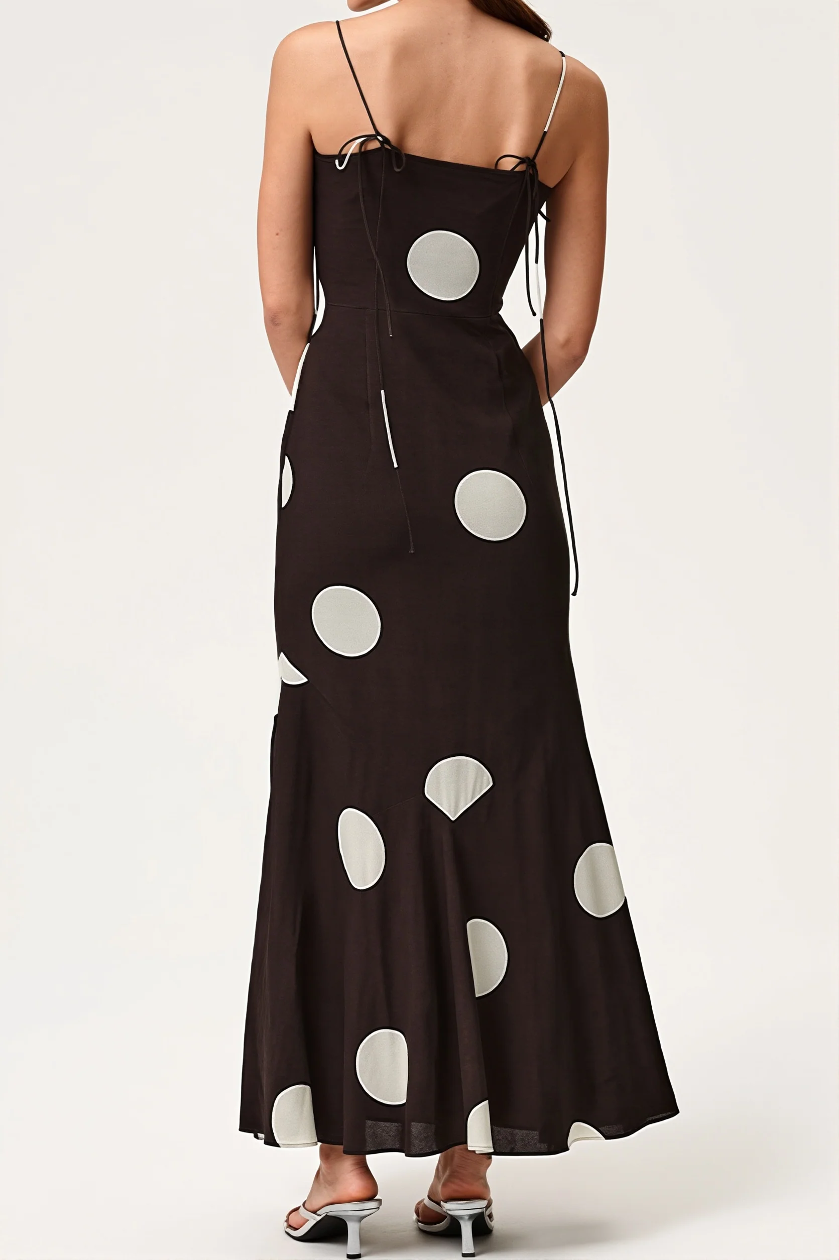 Polka Dot Print Sexy Cami High Street Maxi Dress