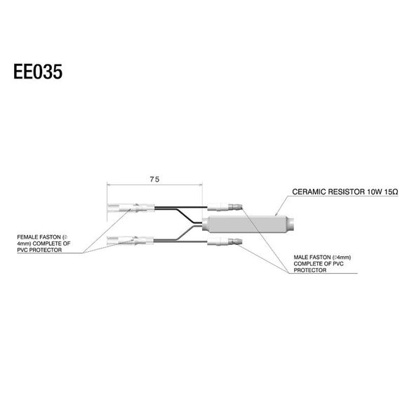 Kit résistance Rizoma câblage pour Clignotants UniverselRef : RZ0931 / EE035H
