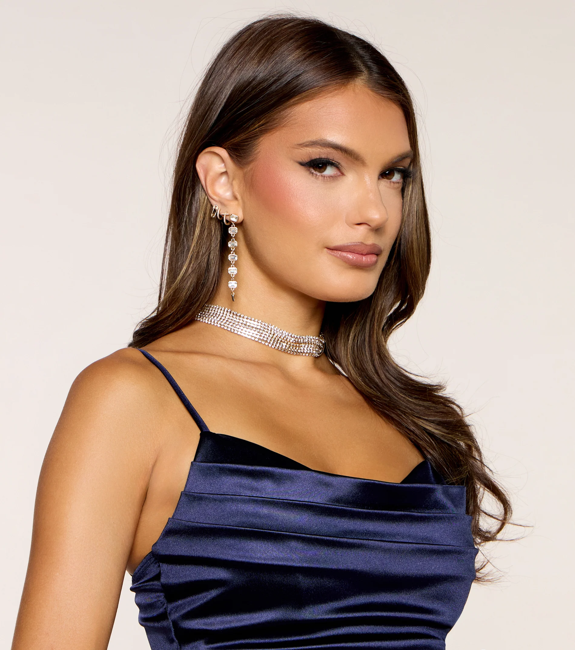 Glam Girl Layered Rhinestone Necklace