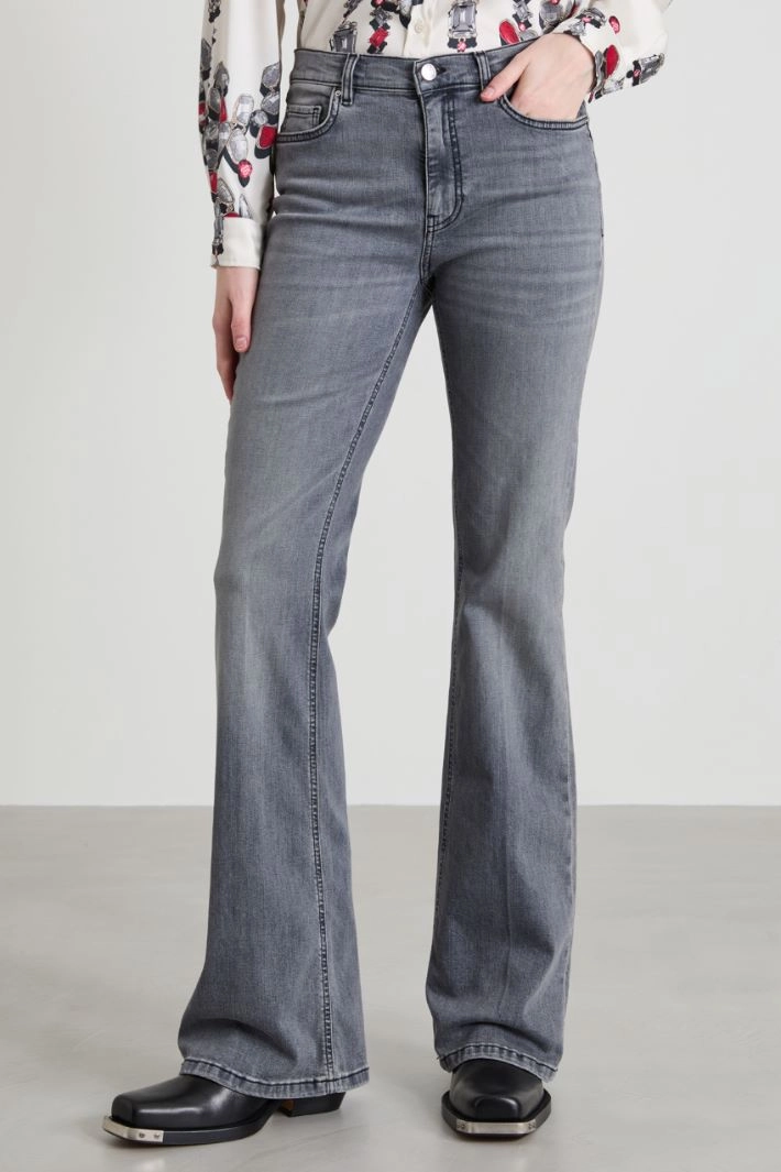 Flared jeans - GREY
