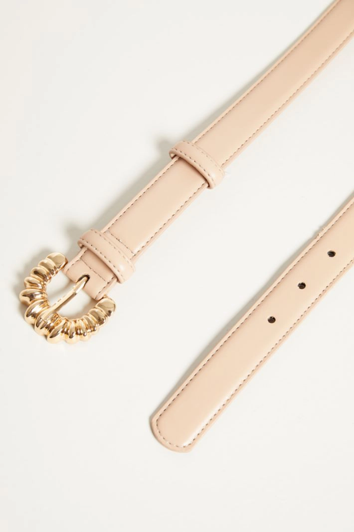 Belt with torchon buckle - LIGHT PINK