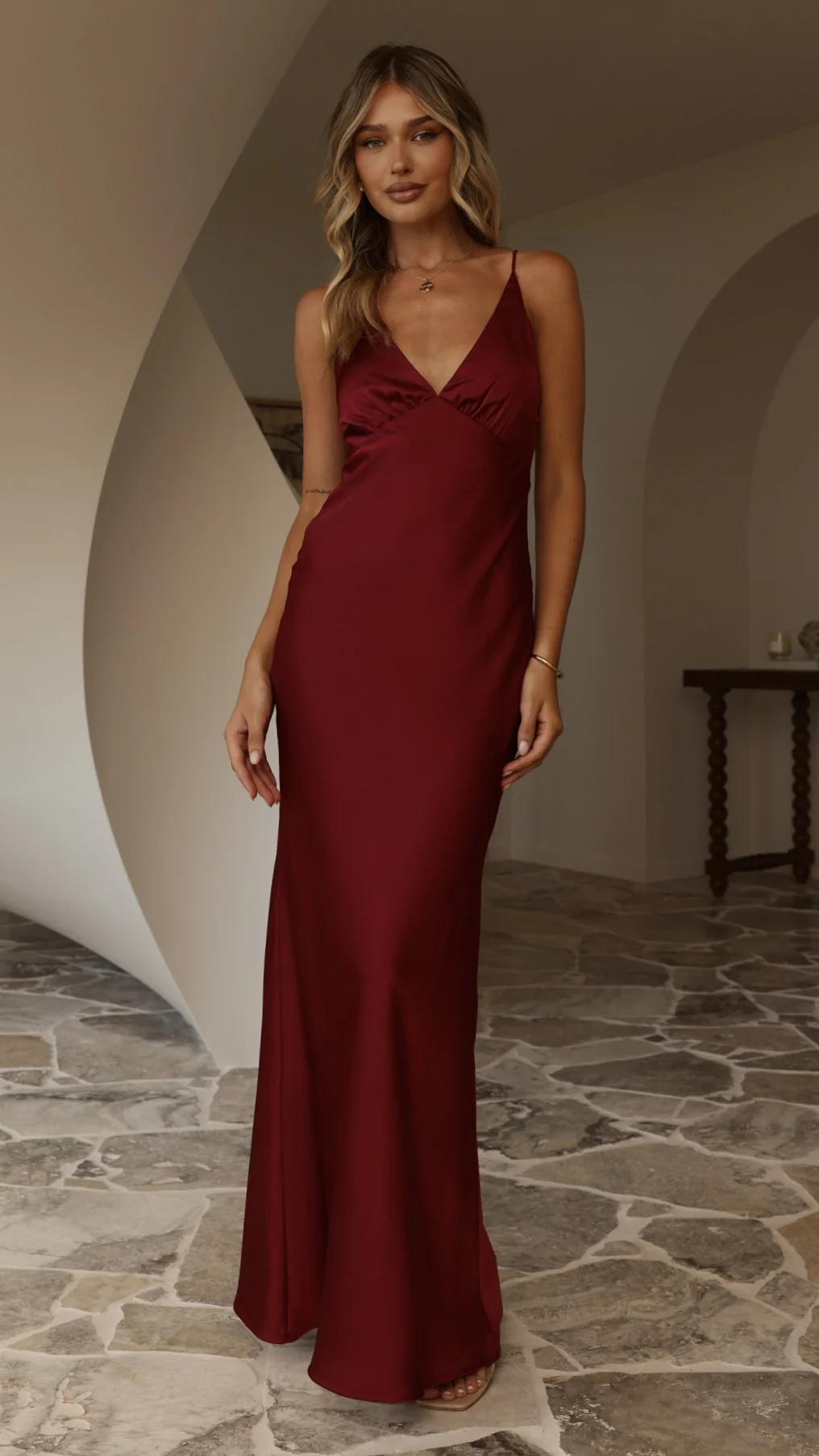 Ziah Maxi Dress - Wine