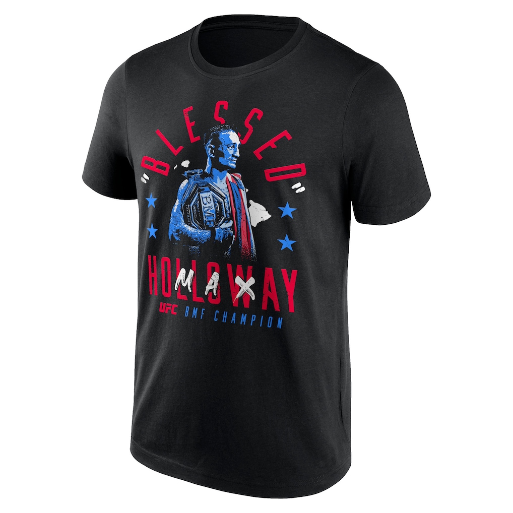 UFC Max Holloway Blessed BMF Champion T-Shirt - Black - Mens