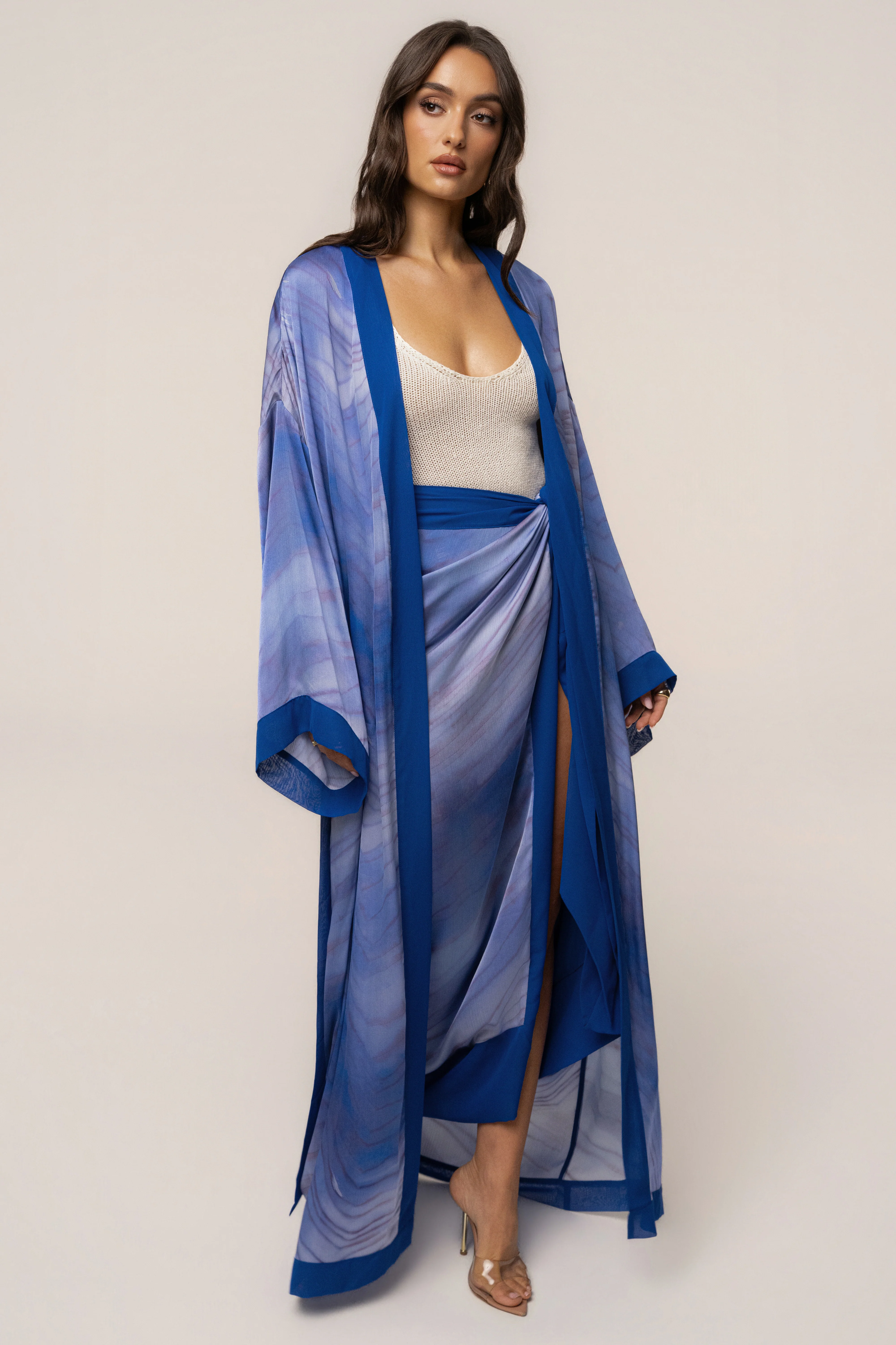 Blue Bahía Wrap Skirt