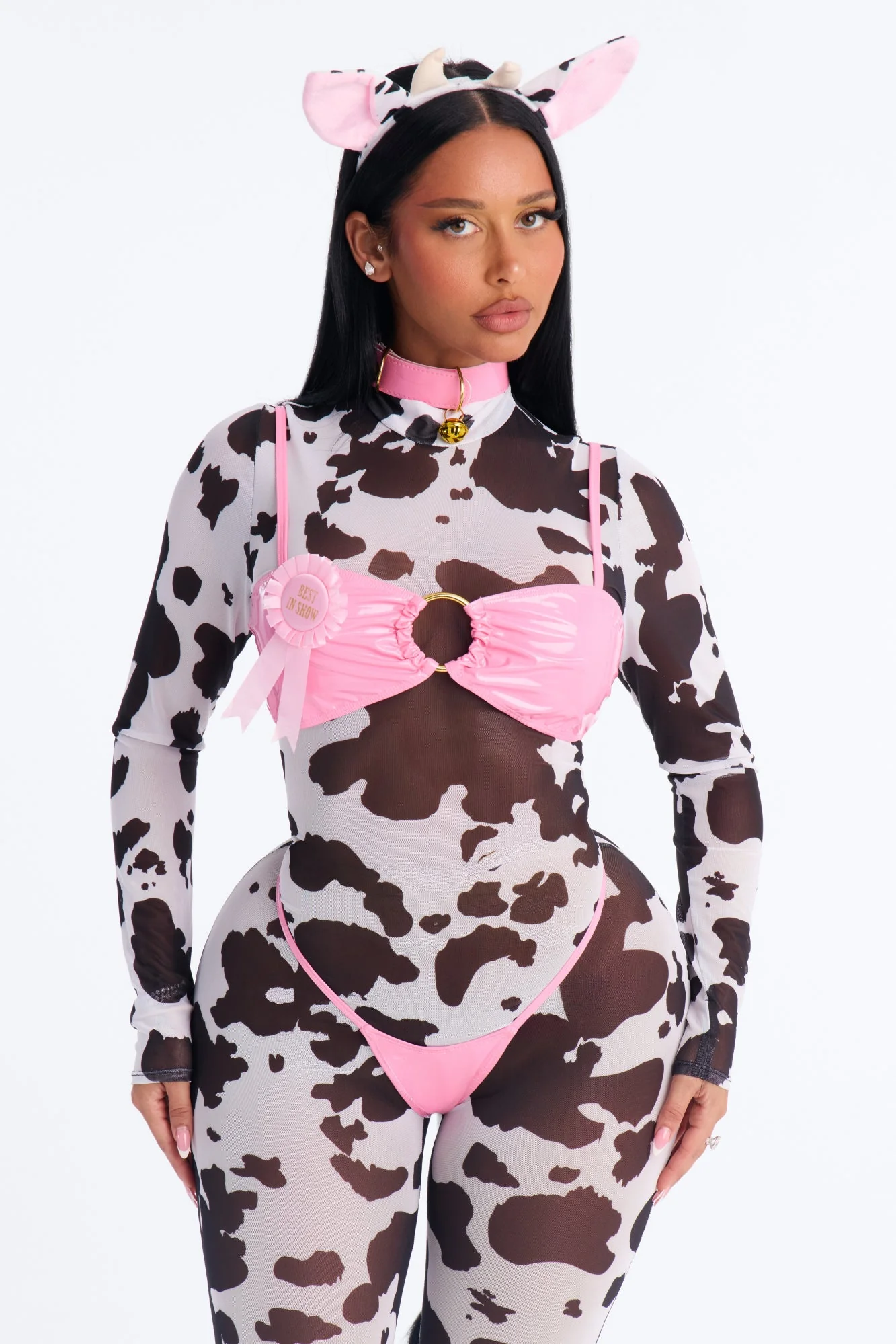 Sexy Mood 7 Piece Costume Set - Black/White