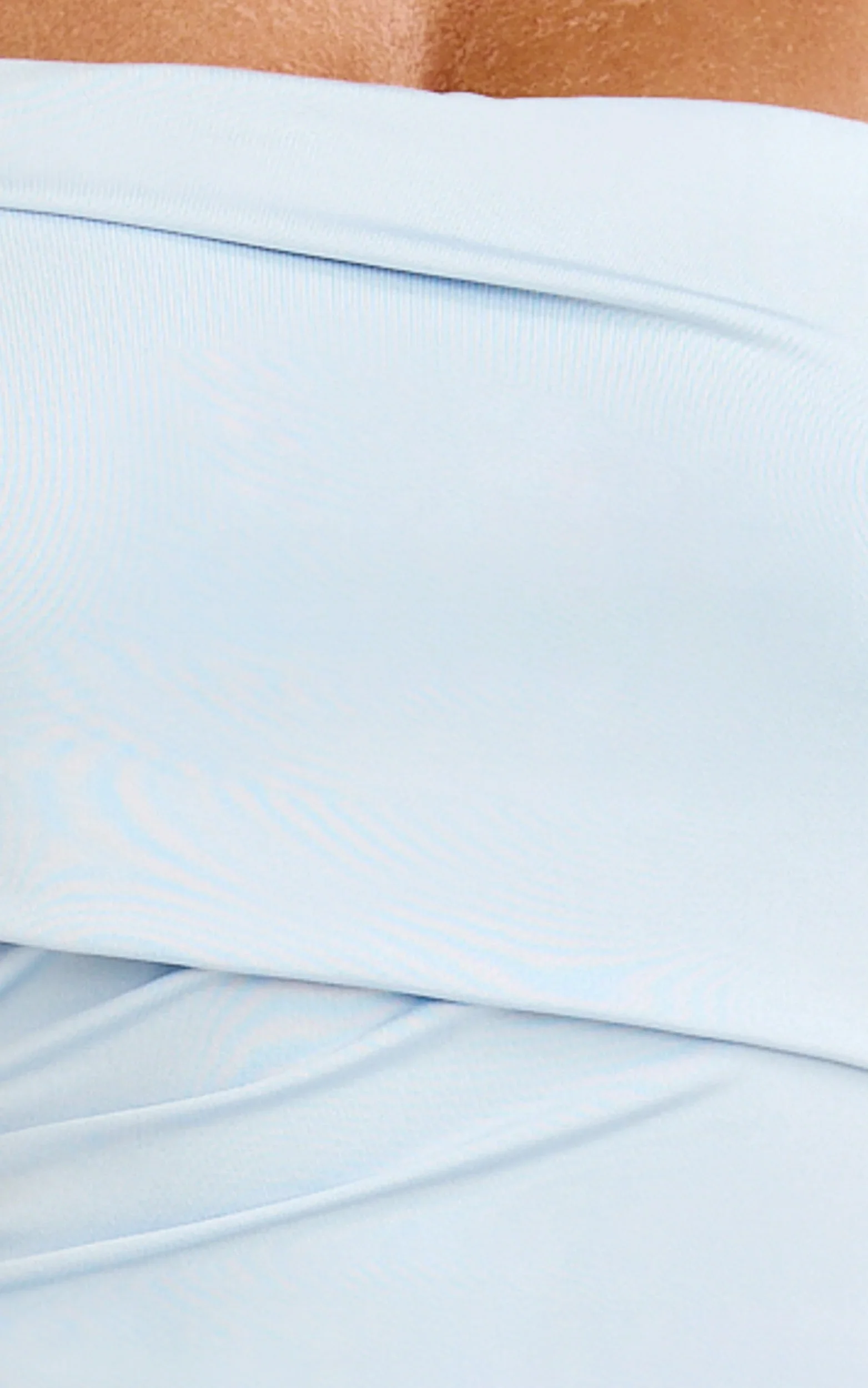 Opal Maxi Dress - Off Shoulder Gathered Bodice Fit And Flare Dress in Blue