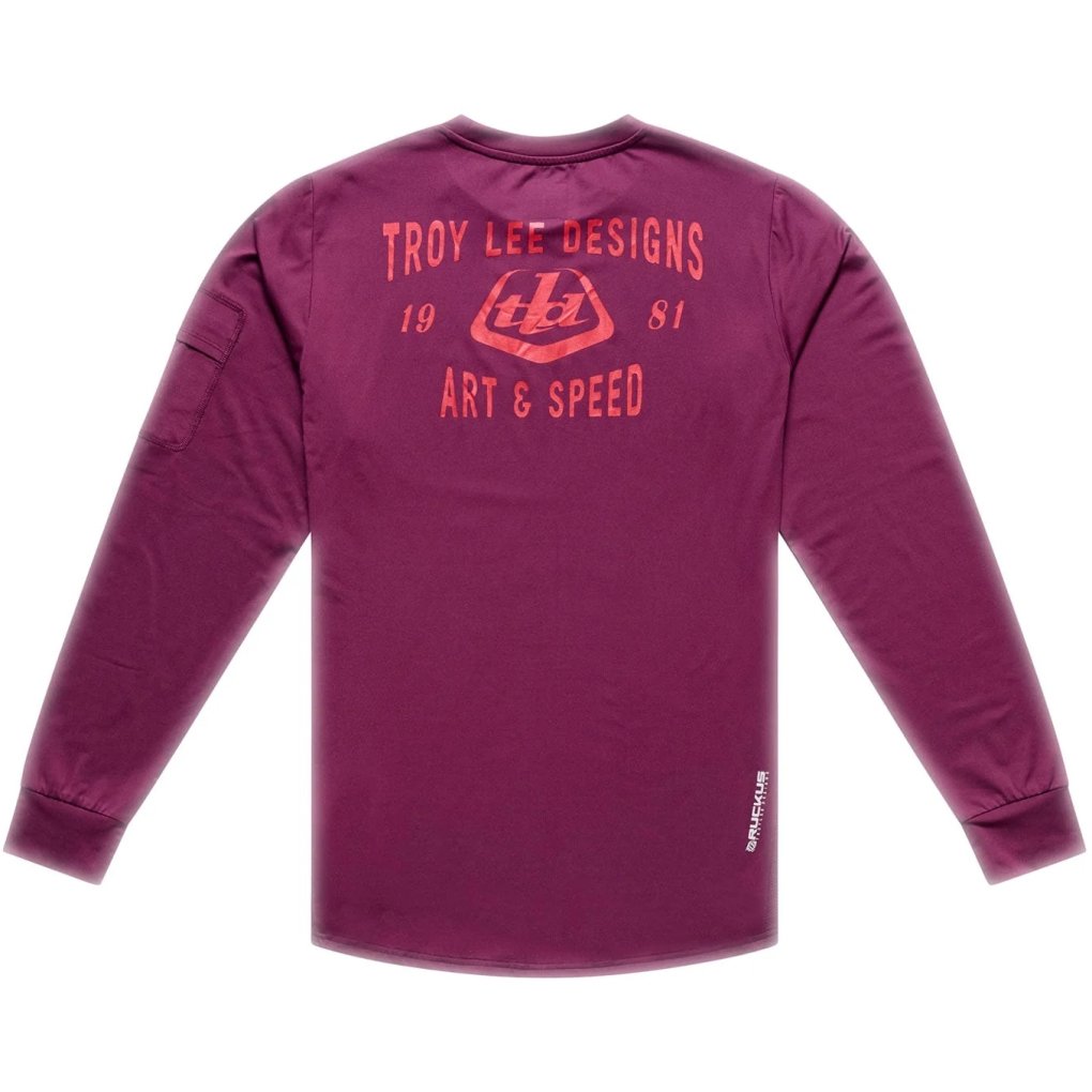 Troy Lee Designs Ruckus Ride Long Sleeve Tee Men - Lockdown Sangria