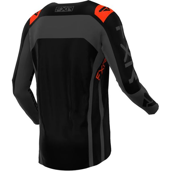FXR PODIUM OFF-ROAD BLACK/CHAR/NUKE RED 2022 cross jersey - Black / GrayRef: FXR0181