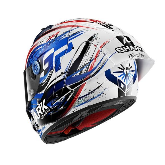 Shark AERON-GP FIM RACING REPLICA ZARCO SIGNATURE Full-Face Helmet - White / BlackRef: SH1798