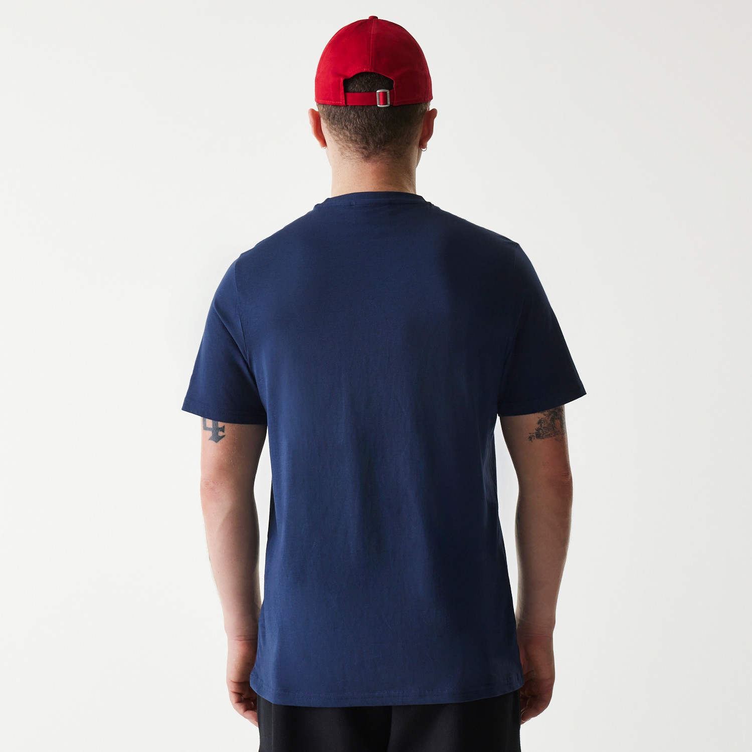 Texas Rangers Team Logo New Era MLB T-Shirt Navy