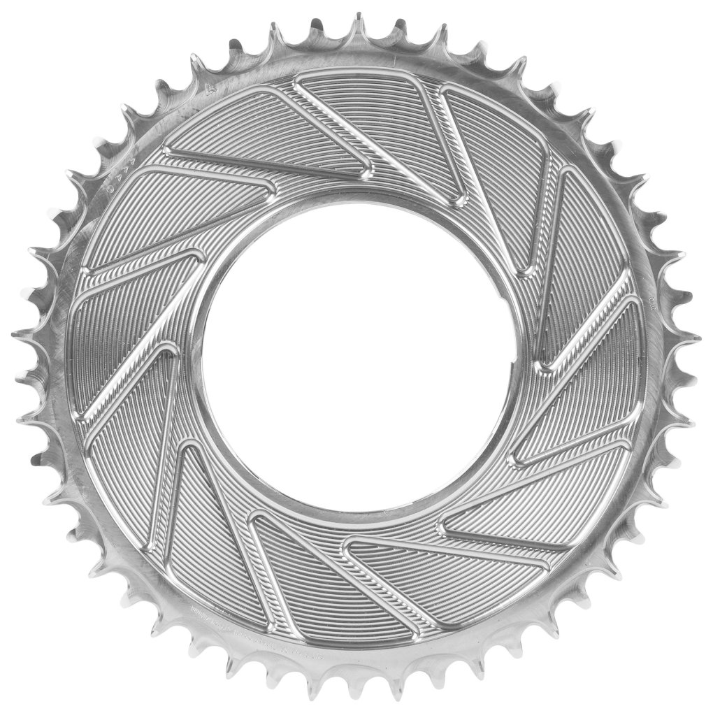 Alugear AERO Chainring - Road/Gravel | Thread Mount | 6.5mm | 1x 11/12/13s | round - silver