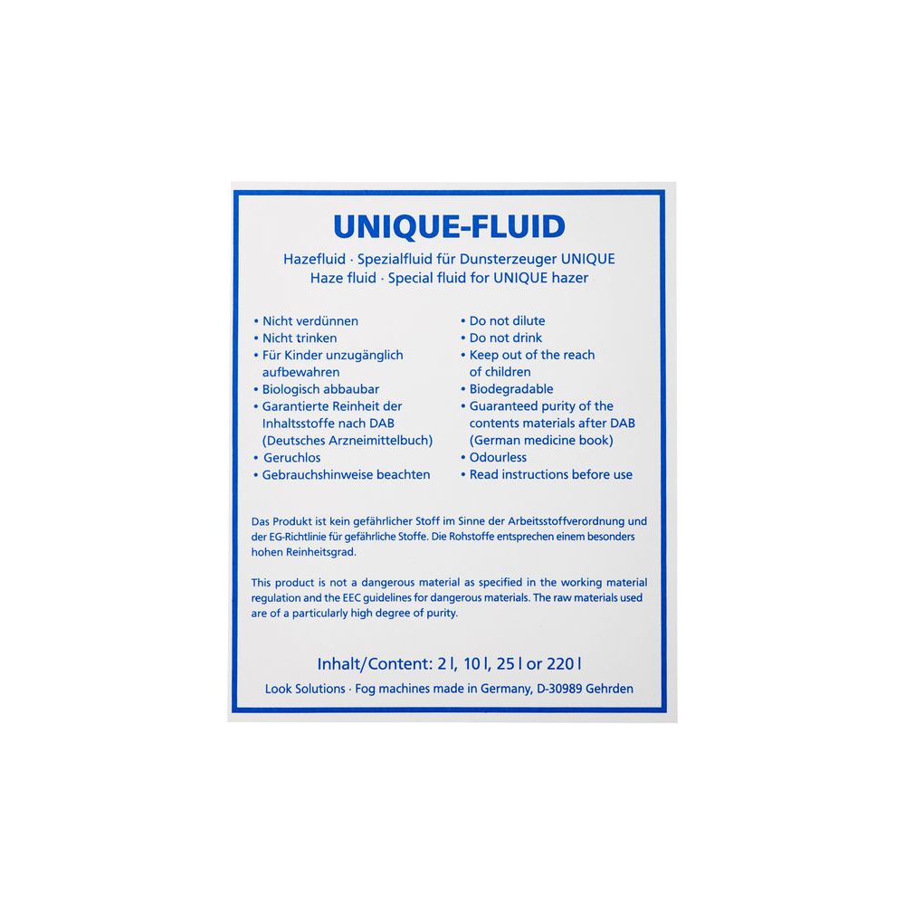 Look Unique Fluid 2l – Thomann Ireland