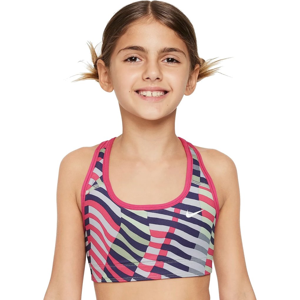 Nike Swoosh Reversible Sports Bra Kids - fireberry/white FD2280-615