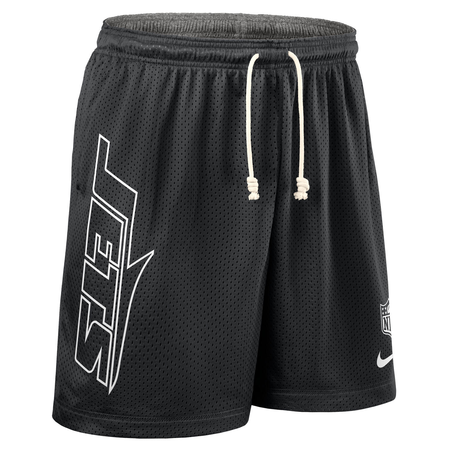 New York Jets 2025 NFL Sideline Reversible Mesh Nike Dri-FIT Shorts Black