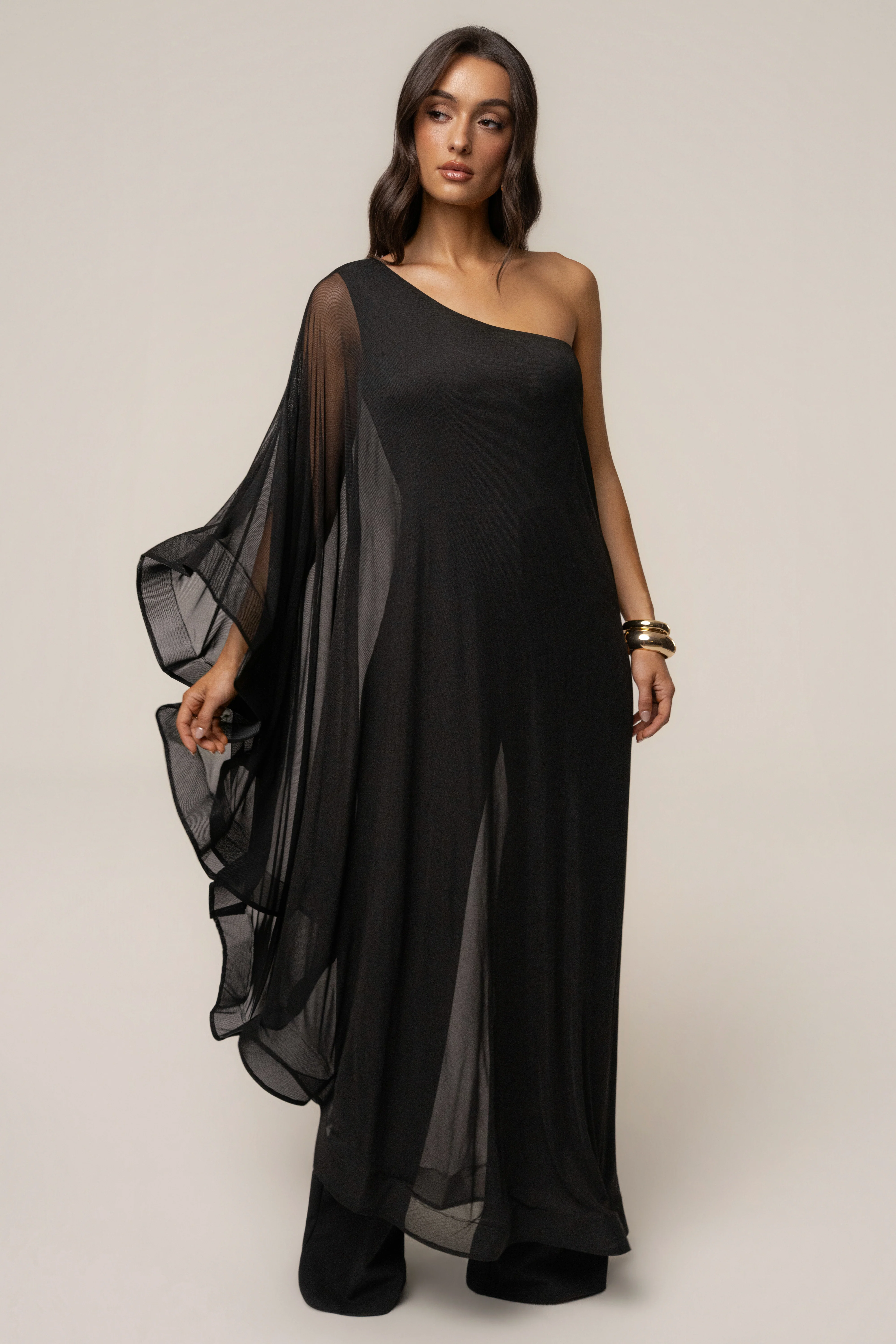 Black New Waves Jumpsuit