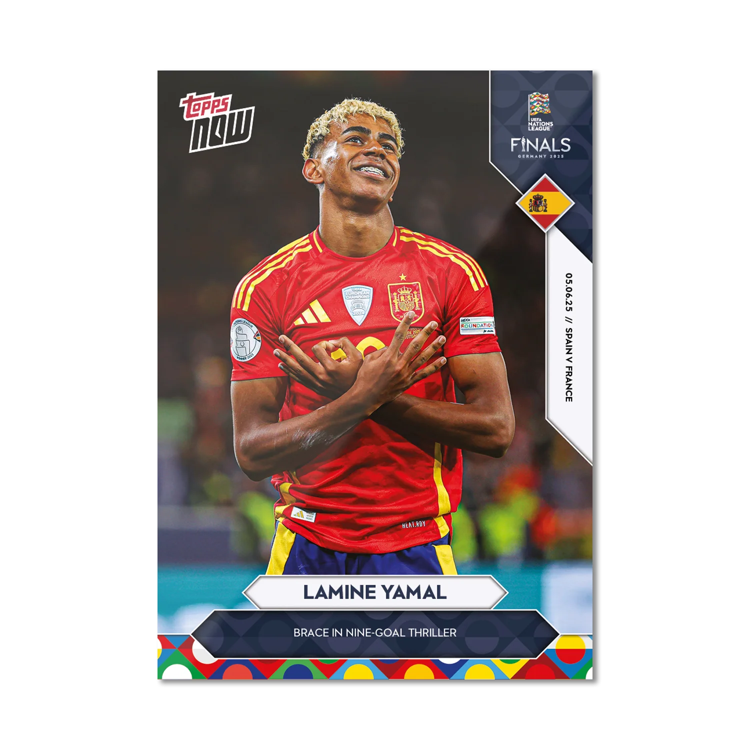 Lamine Yamal - 2025 UEFA Nations League Topps NOW® - Card 2