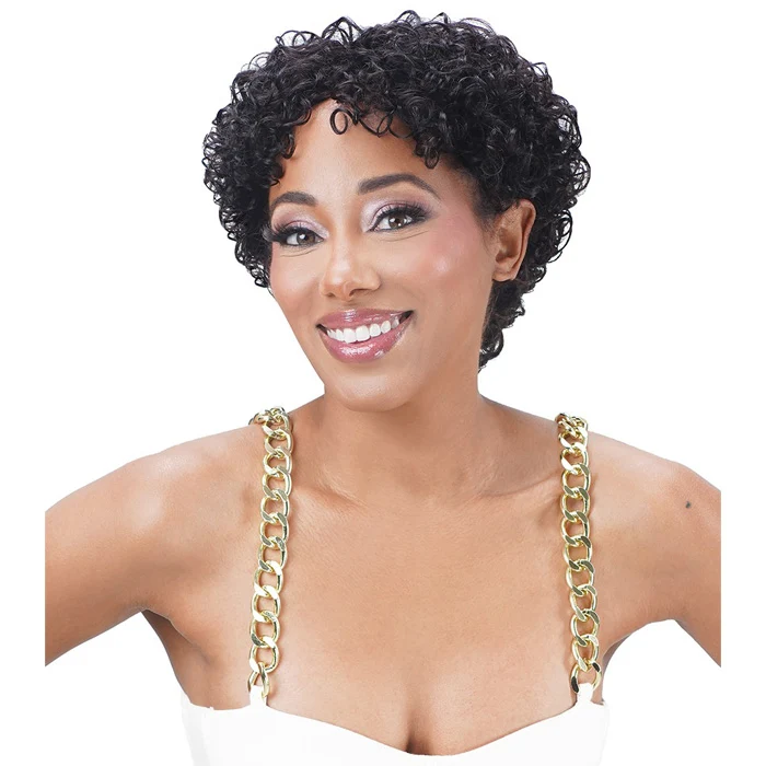 Zury Sis Ms. Wisdom Salt & Pepper 100% Human Hair Full Wig - HR-ISABEL