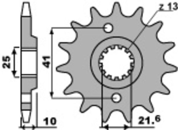 PBR Steel Standard 345 - 520 Countershaft SprocketRef: PBR00827A / 1077681002