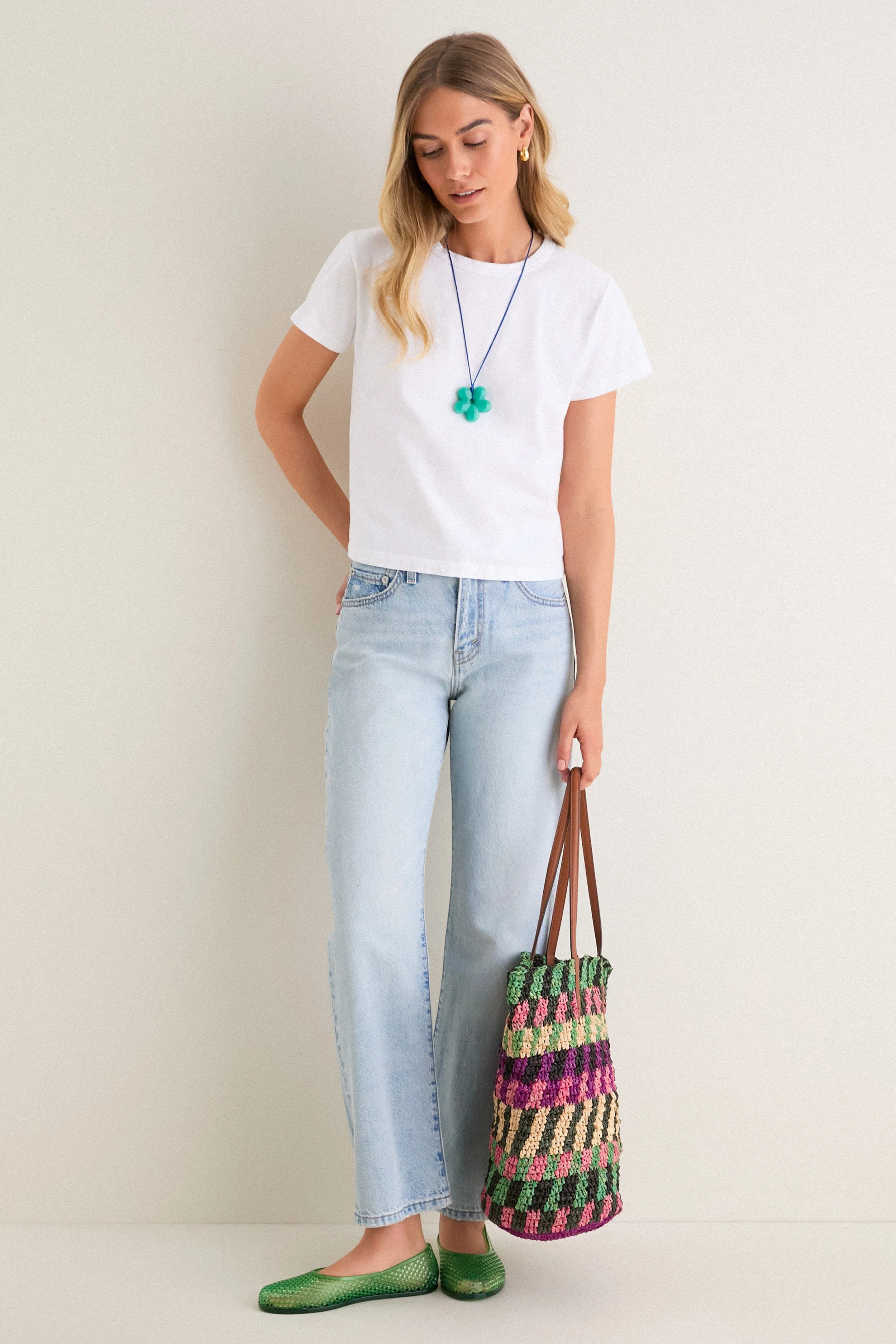 Green Iro Jelly Flats