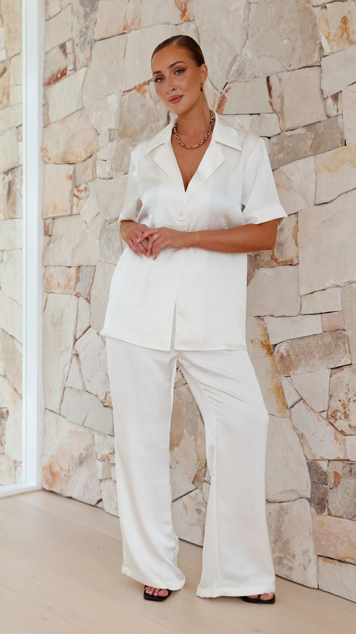 Imogen Button Shirt - Cream