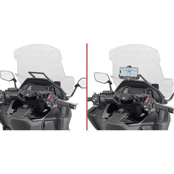Barre de fixation guidon Givi Chassis pour support GPSHONDA 750 FORZA 750 - 2025Ref : GI2576 / FB1211