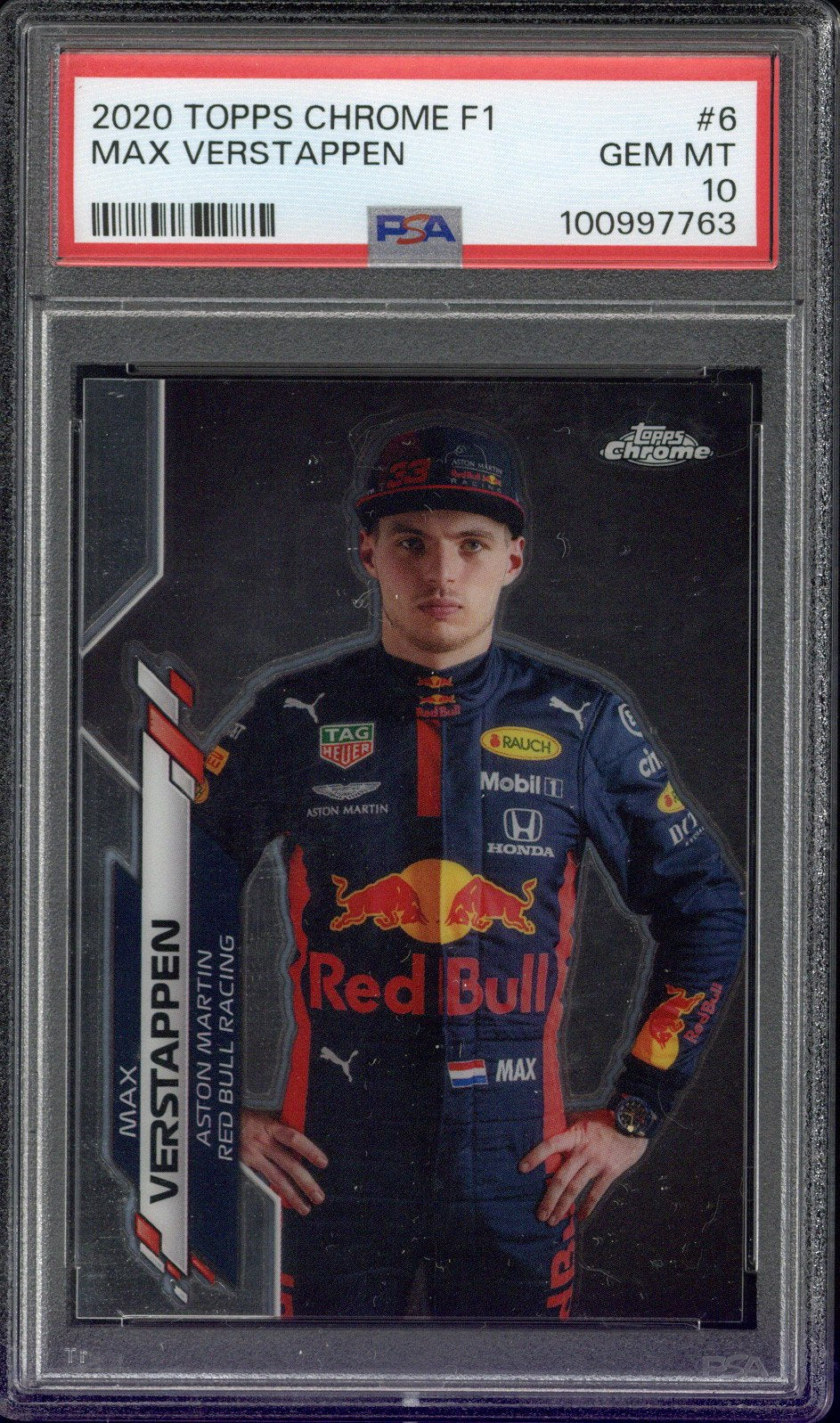 2020 Topps Chrome F1 #6 Max Verstappen PSA 10