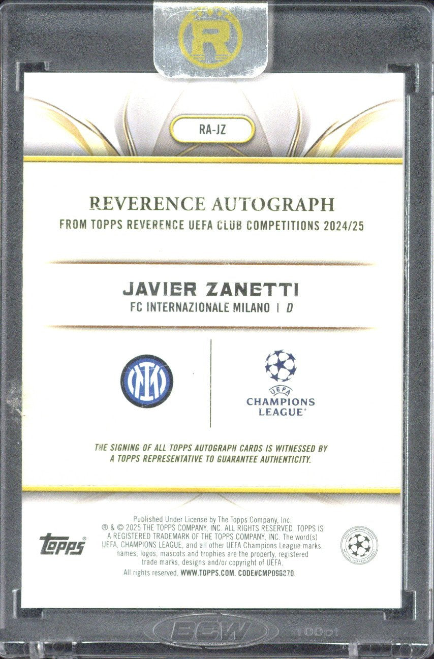 2024-25 Topps Reverence Javier Zanetti Autograph /5